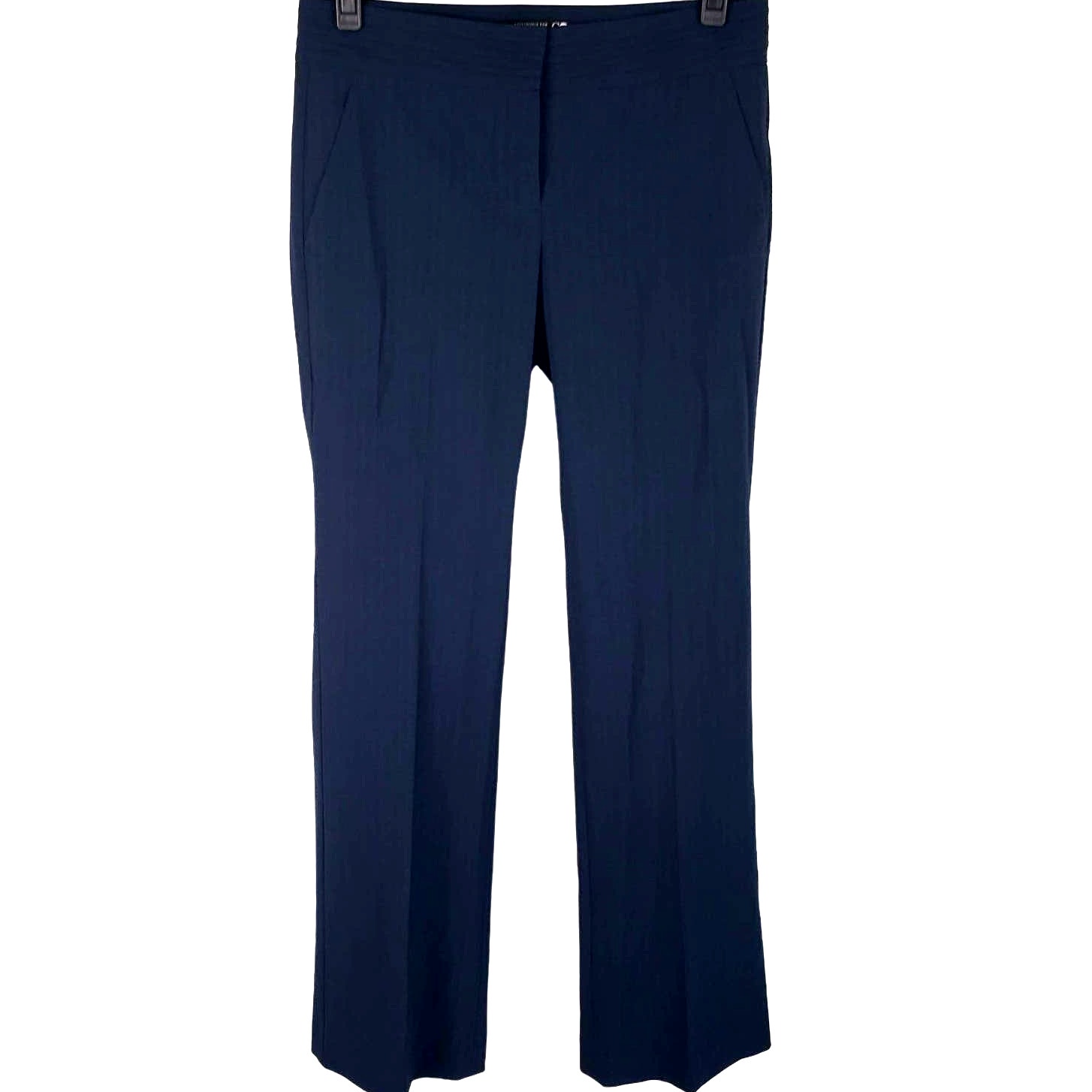 Theory Barneys New York Chanda Straight Leg Herringbone Wool Low Rise Pants 4